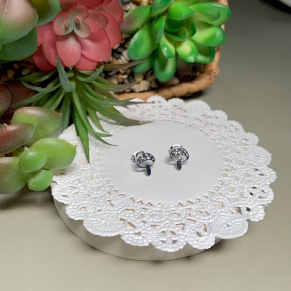 Fairy Mushroom Stainless Steel Earrings - Picture 7 of 9